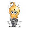 Sad Light Bulb Cartoon