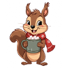 Winter Cocoa Squirrel