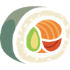 Sushi Roll Cartoon - Conception d’aliments amusants