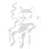 Cool Cat Lounger with Cigar