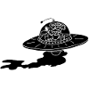 Alien Spaceship (Black)