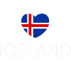 Herz mit isländischer Flagge, isländischer Stolz