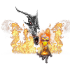 Fire Dragon and Yellow Mask