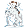 Skeleton Cowboy Riding Polar Bear