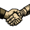 Handshake between man and machine
