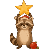 raton laveur de Noël avec étoile