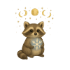 Magischer Weihnachts Waschbär
