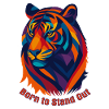 Geometric Pop Art Tiger