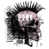 Punk Rock Mohawk Skull