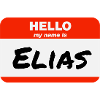 Hello My Name Is Elias Label Name Tag