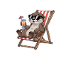 Frührente Kollege - Otter im Liegestuhl