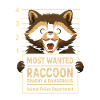 Raccoon trashy wanted: Mugshot funny