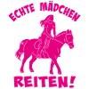 Echte Mädchen Reiten Silhouette