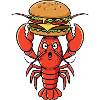 Funny Lobster Crab Fast Food Cheeseburger