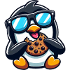 Cute Penguin Cookie Cartoon Dessert Snacking