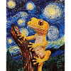 Gecko Van Gogh Style Starry Night