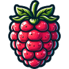 Raspberry Pop Cartoon Red