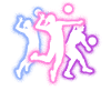 Volleyball Player Silhouettes Voleyballeriin