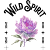 Wild Spirit - Lilac Peony on Black