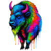Bunter Bison Farbexplosion