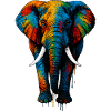 Bunter Elefant Regenbogen