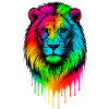 Regenbogenlöwe Farbschlieren