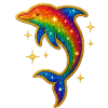 Rainbow Dolphin Glitter