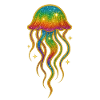 Rainbow Glitter Jellyfish