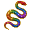 Rainbow Glitter Snake