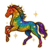Regenbogen Pferd | Einhorn Glitzertraum