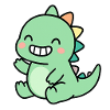 Petit dinosaure souriant