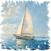 Segelboot im Seewind Malerei