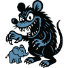 Rat géant et petit éléphant