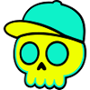 Neon Skull Cap Streetwear