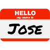 Bonjour, je m’appelle Jose Étiquette Étiquette
