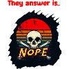 Skull Retro Sunset Nope
