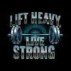 Lift Heavy Live Strong Barbell