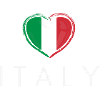 Cœur avec drapeau italien, fierté italienne