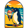 Penguin Icecream Sunset