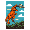 T Rex Fängt Ufo Sky Encounter