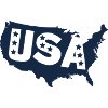 United States Map with Stars