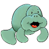 Pastel Manatee Cheerful Sea Friend