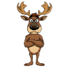 Confident Moose Cartoon