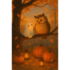 Ghost with Cute Owl