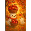 Halloween ghosts at apple harvest