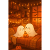 Cute halloween ghosts cozy