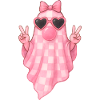 Cute Pink Ghost Halloween Design