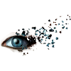 Eye disintegrates into butterflies