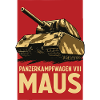 Maus Tank Plakat Vintage Krigskunst