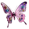 Papillon Glamour 3d - Chrome & Paillettes